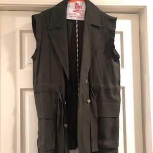 Zara Olive green trench vest